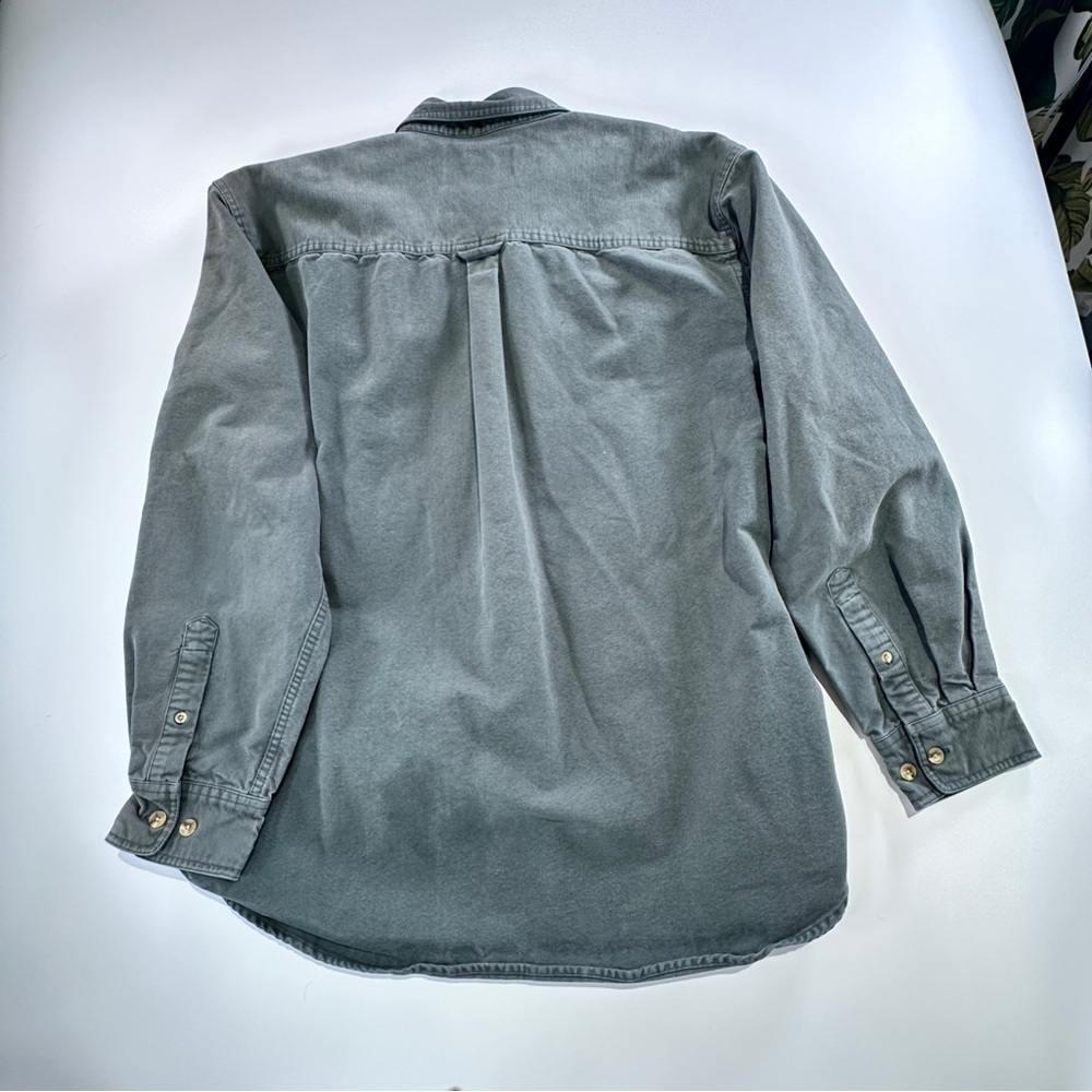 Scheels Sports Outfitters vintage cotton button up work shirt large olive green - Picture 3 of 10